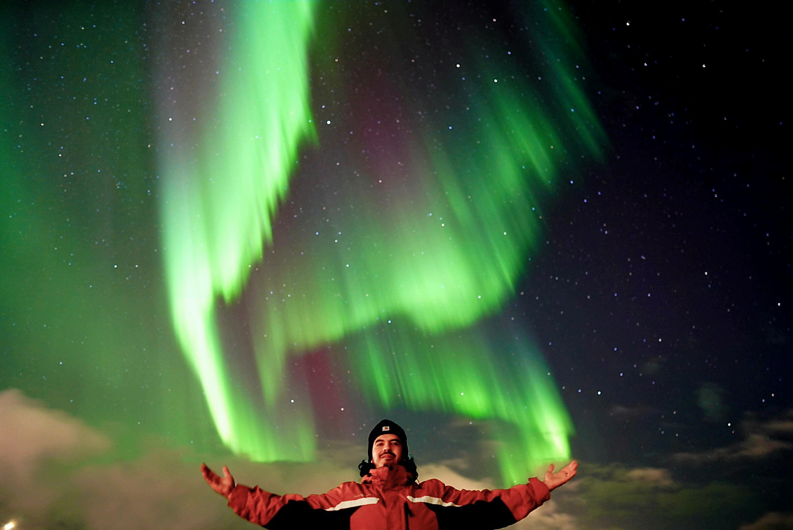 Northern lights tour with free photos from Reykjavik