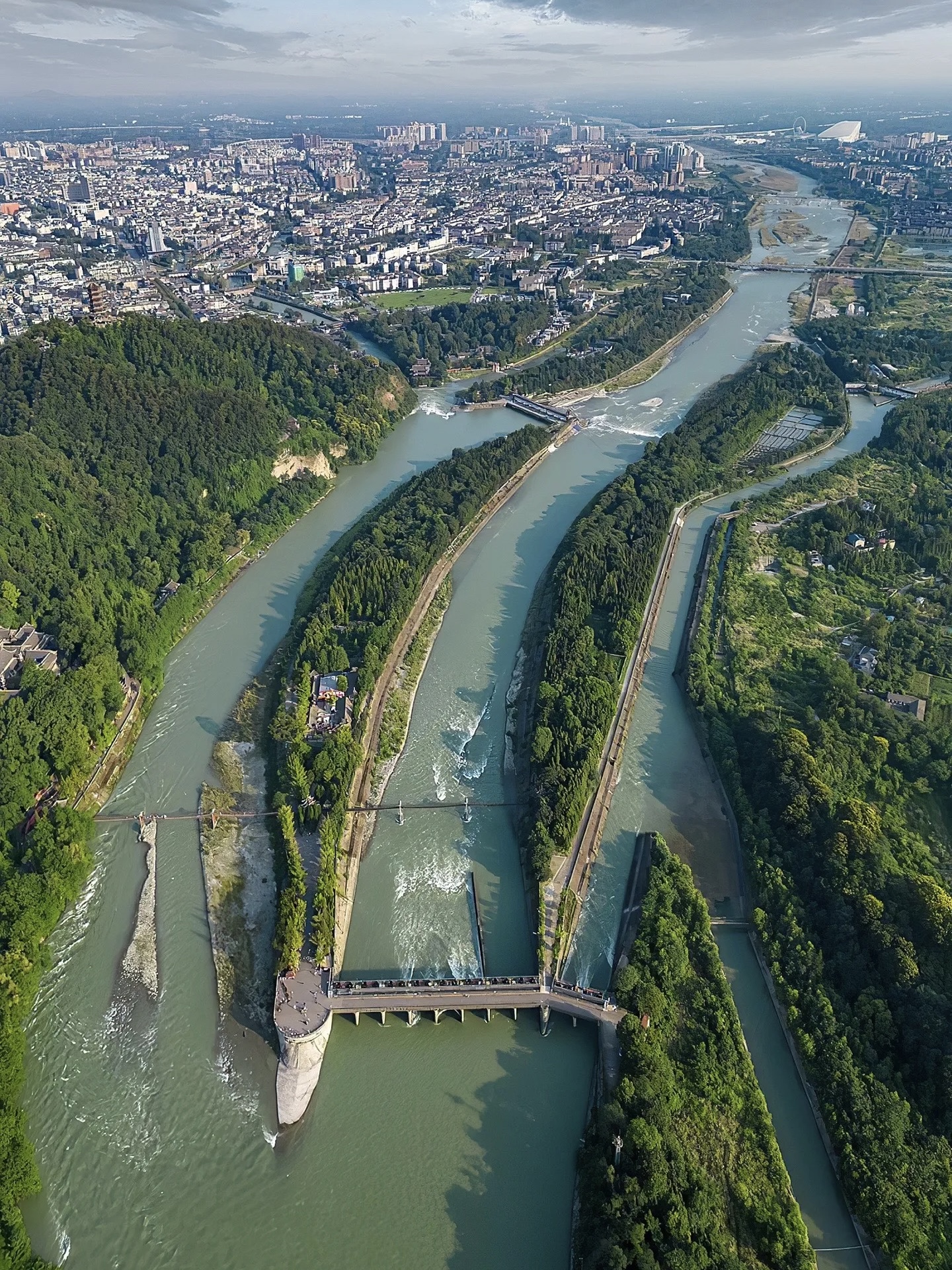 都江堰景區全景俯瞰圖