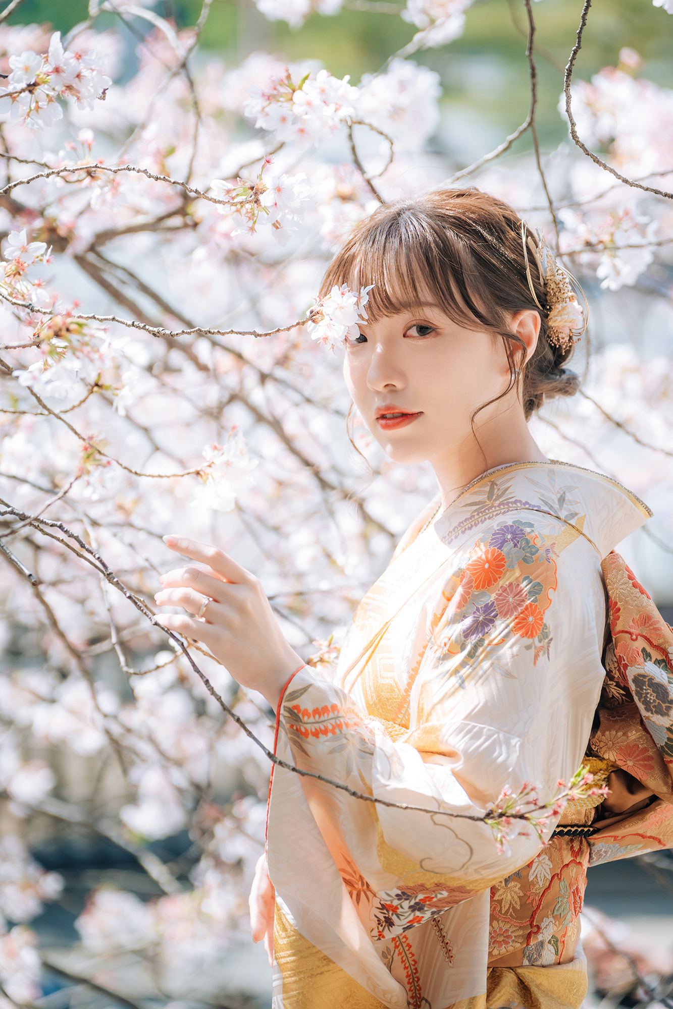 櫻花季也是適合拍攝和服的季節