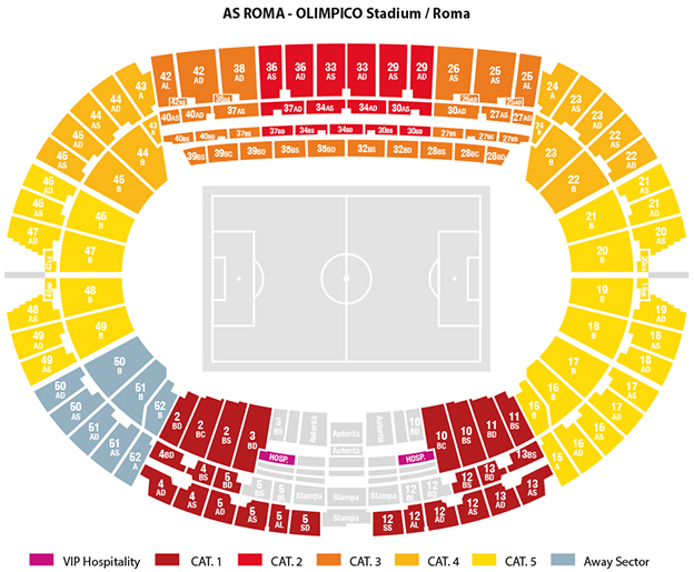 AS Roma Match Ticket in Stadio Olimpico