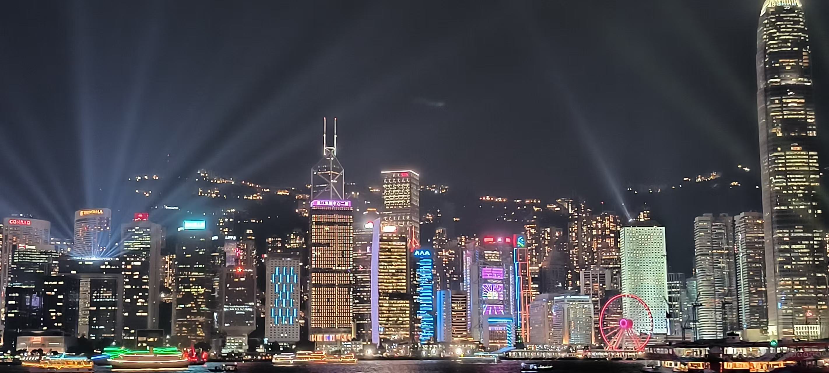 香港瑩之旅-夜遊觀光維多利亞港