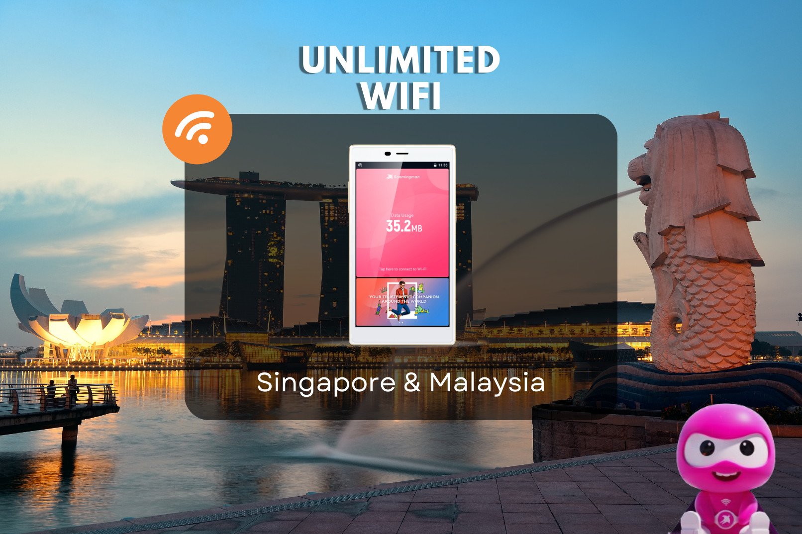 新加坡 & 馬來西亞4GWiFi（馬來西亞機場 領取）- Roamingman提供