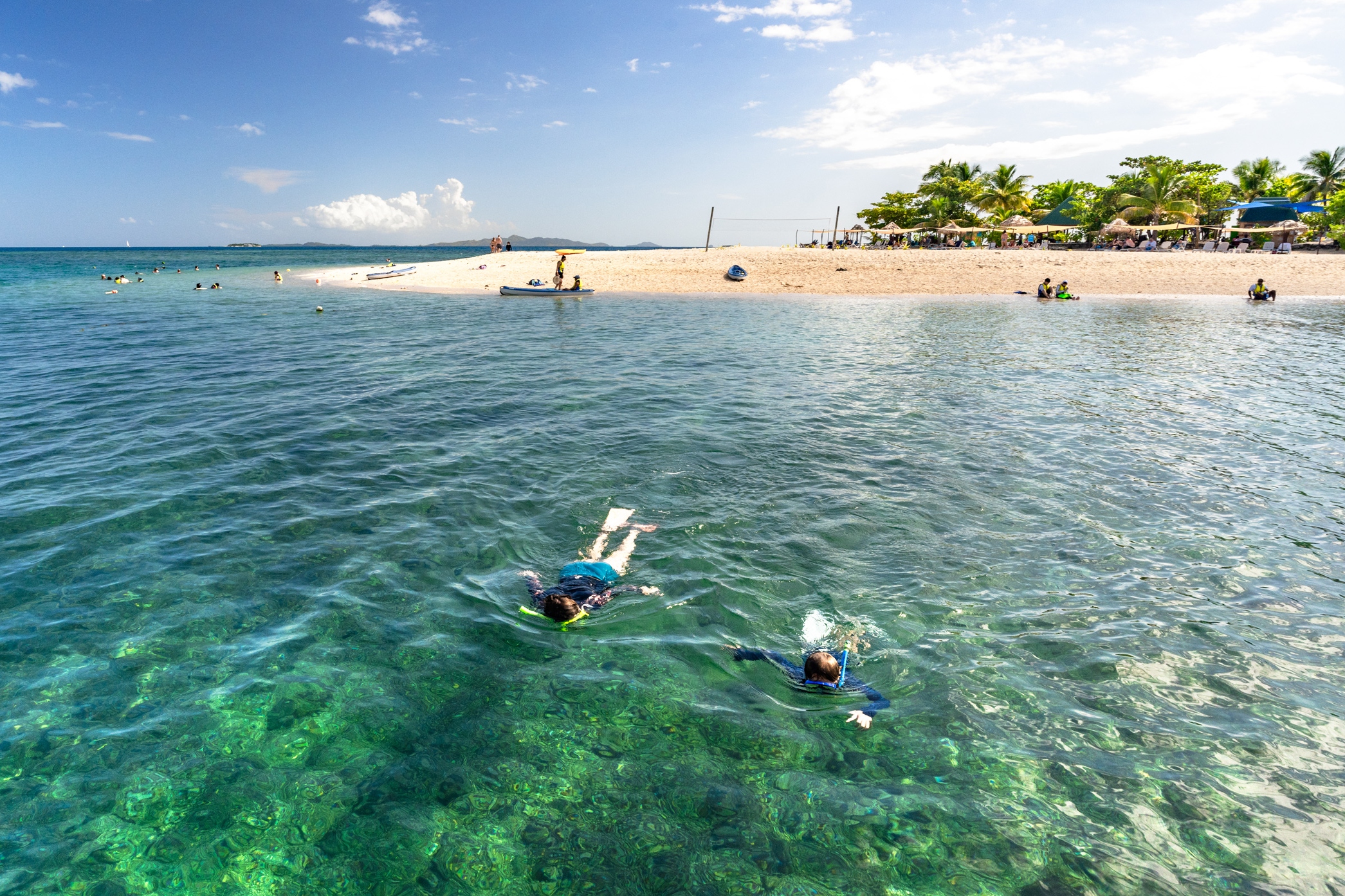 Explore vibrant coral reefs, snorkelling in warm Pacific waters off South Sea Island