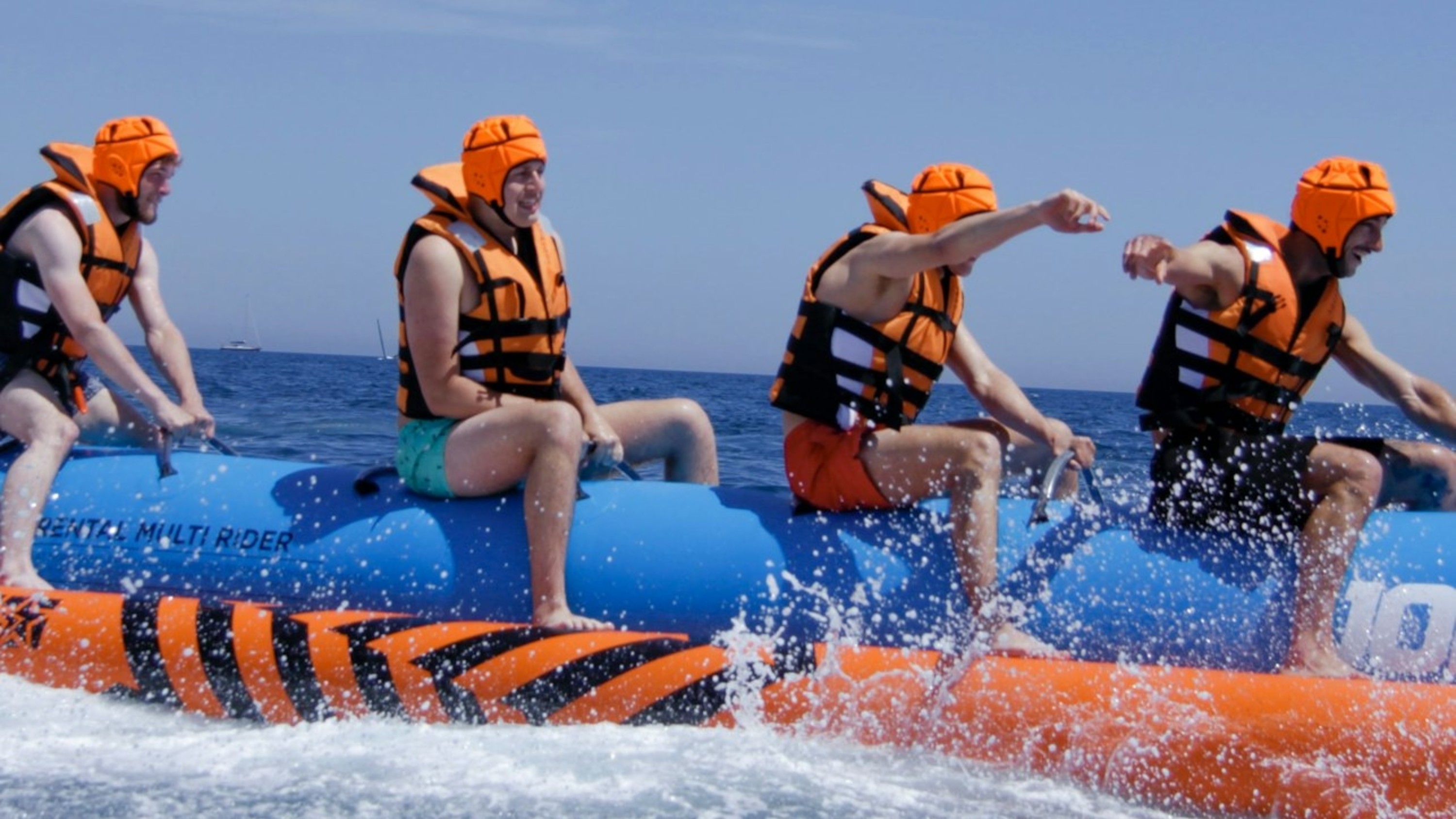 Banana boat challenge experience in Barcelona
