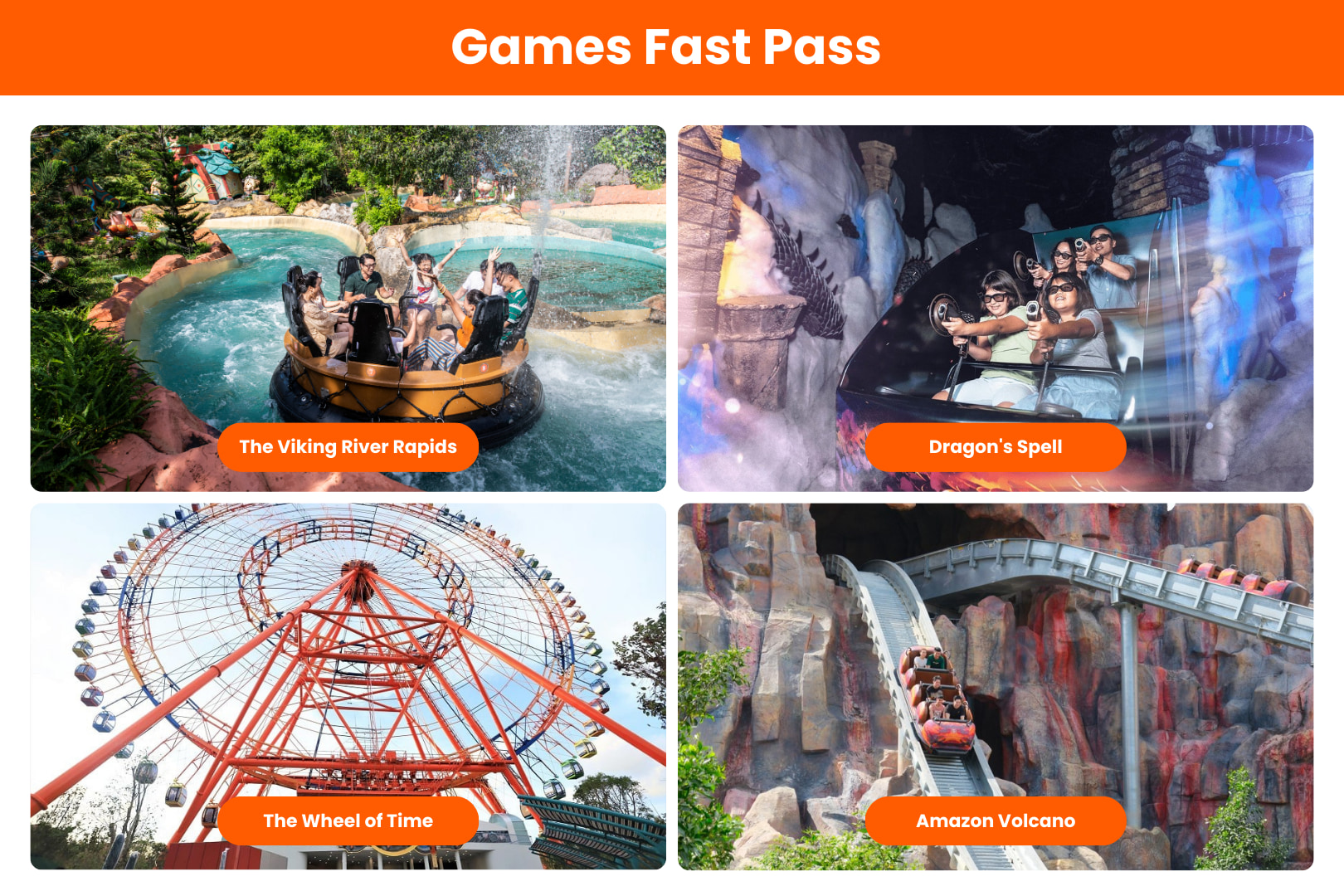 The 4 games in the fast pass