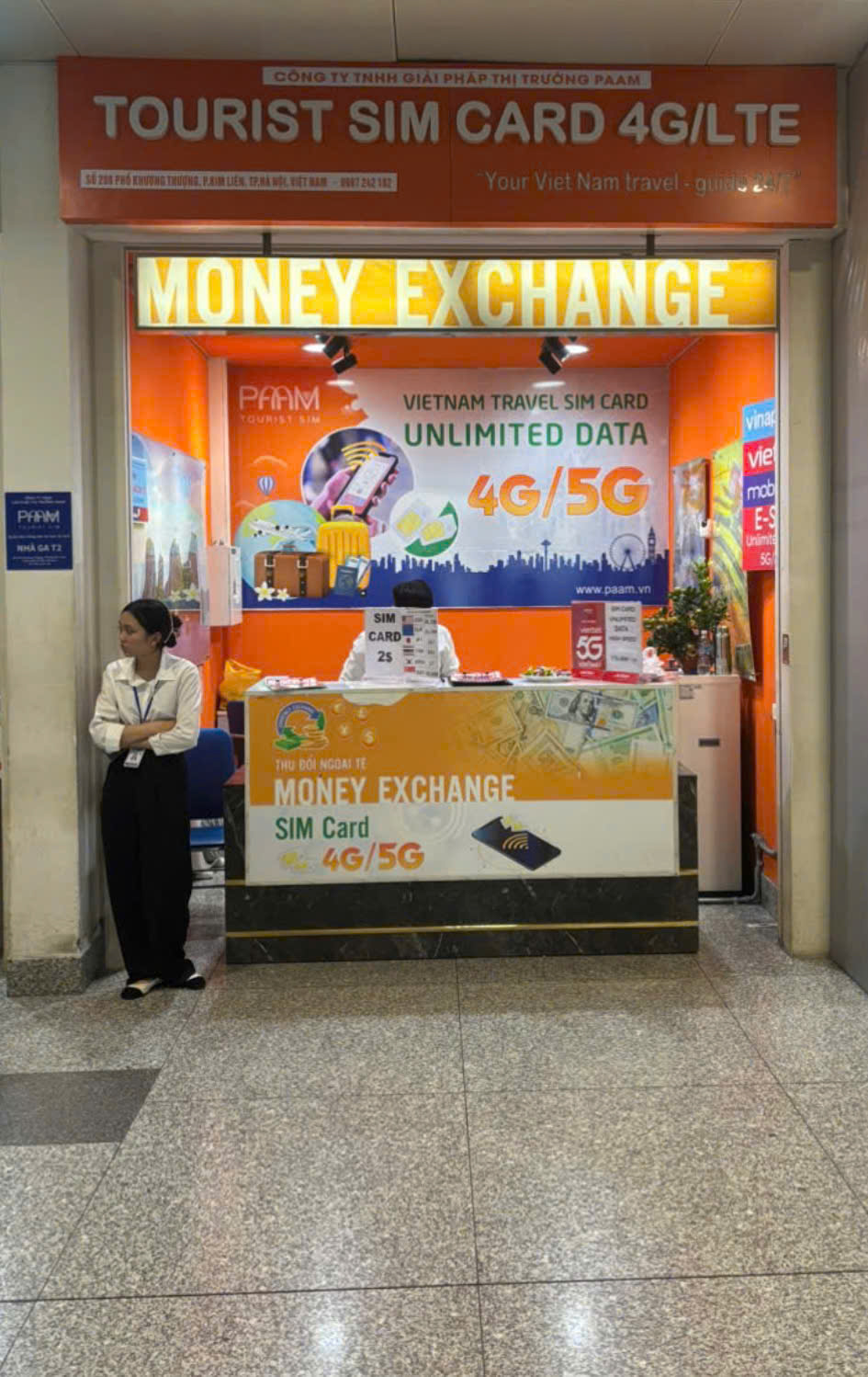 SIM Card Collection: Terminal 2, Hall A1, Floor 1.