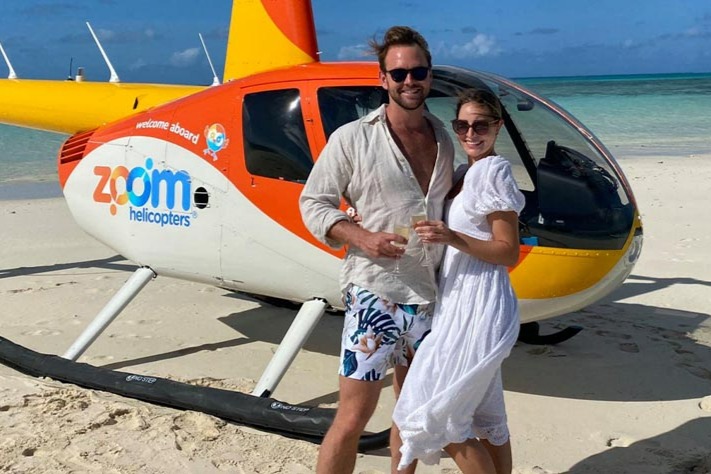 Flight Over Great Barrier Reef with a Stopover at Sandy Cay