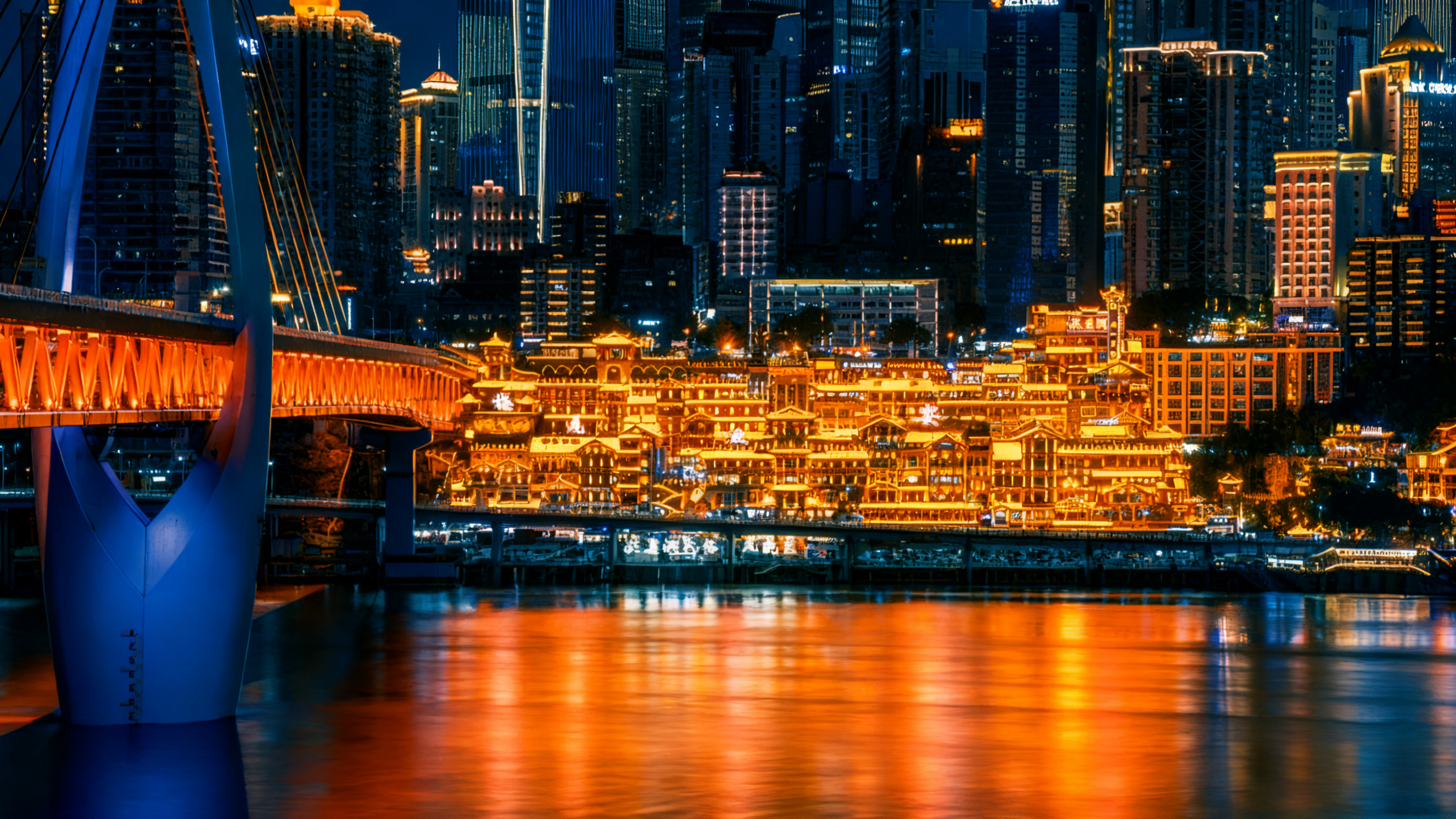 依山疊屋,燈火織城,洪崖洞的夜色是流動的星河 依山疊屋,燈火織城,洪崖洞的夜色是流動的星河