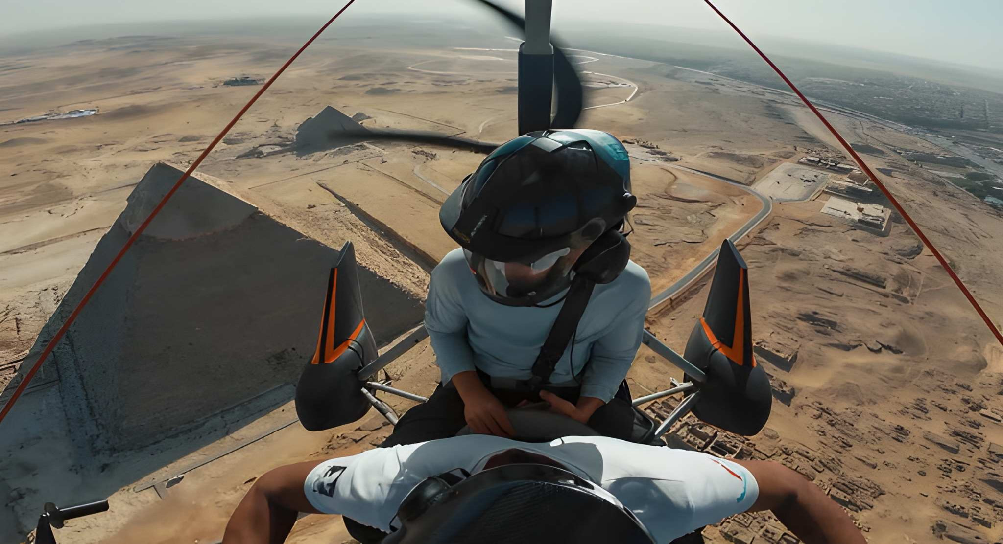 Microlight Flight Experience over The Giza Pyramids in Egypt