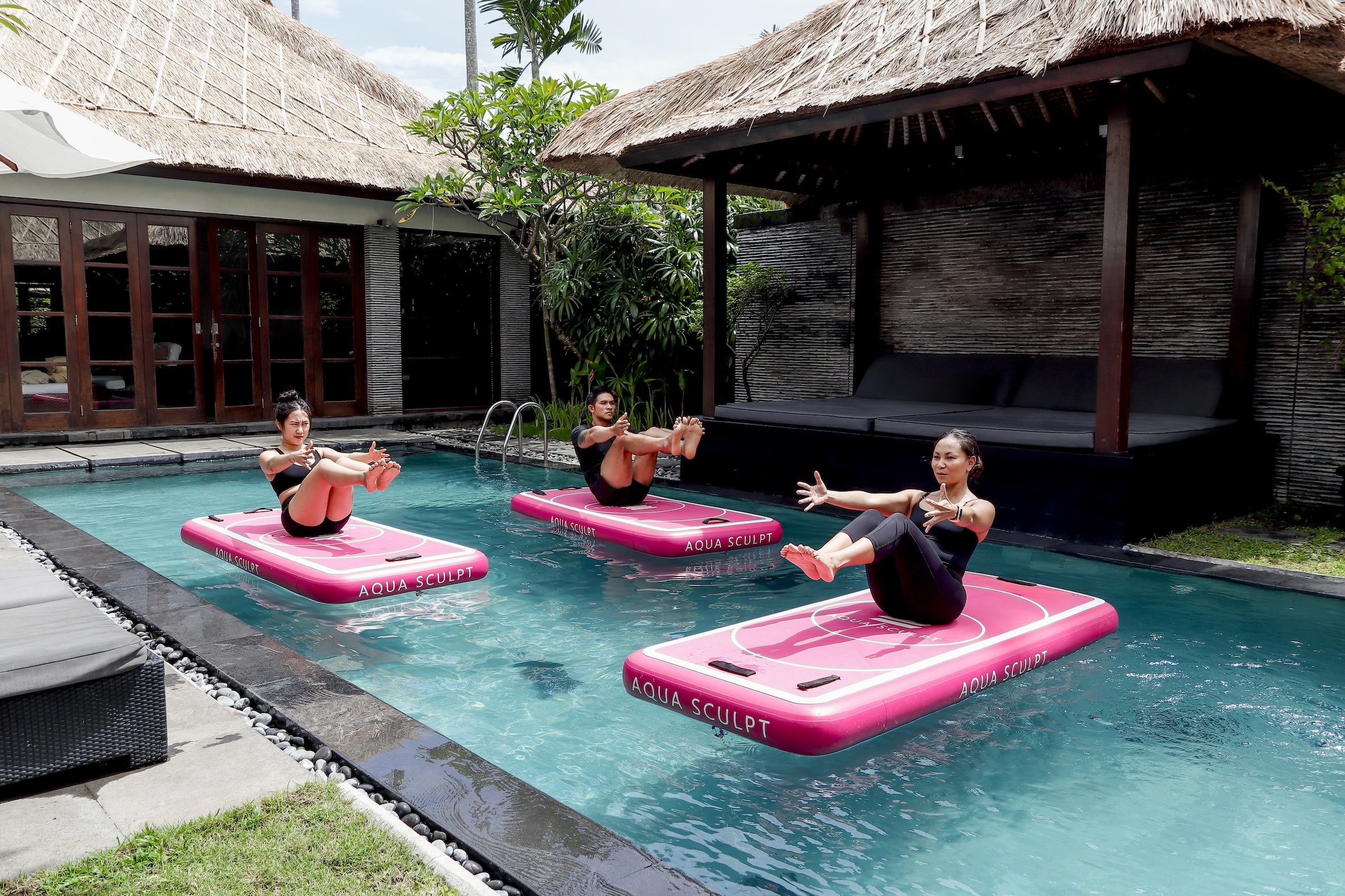 Floating Fitness Experience at Peppers Seminyak Bali