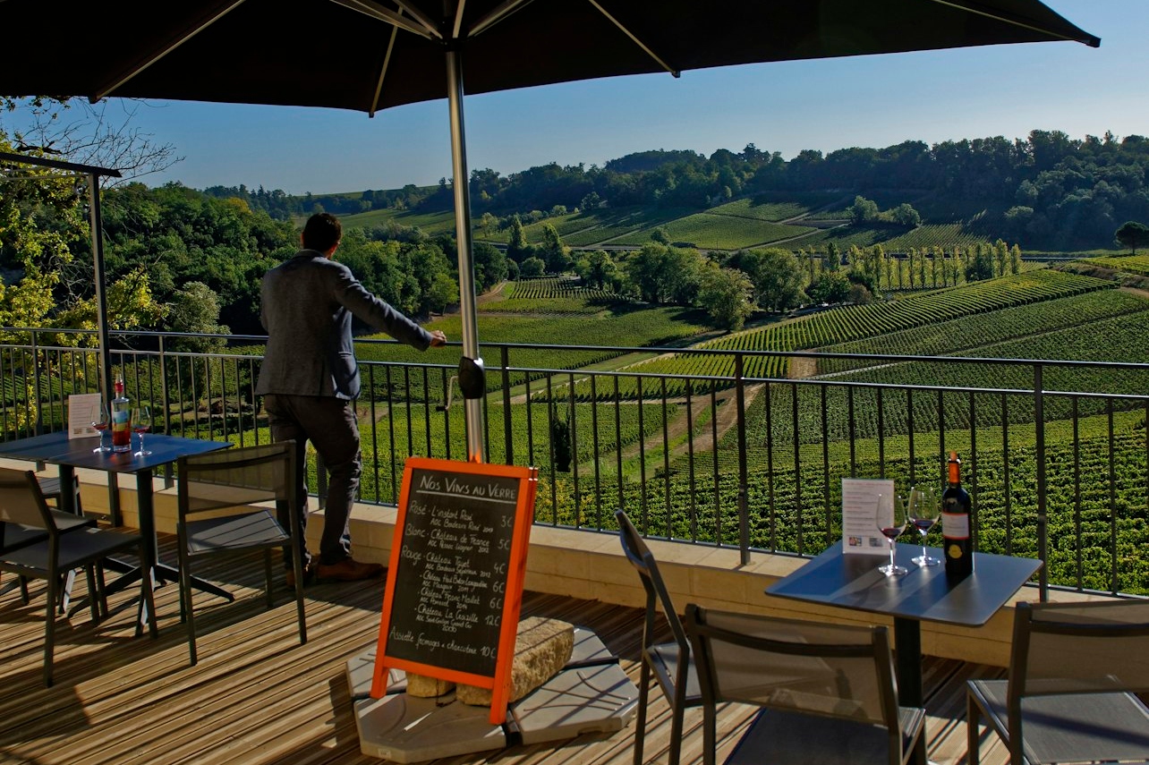 manchilling at a winery