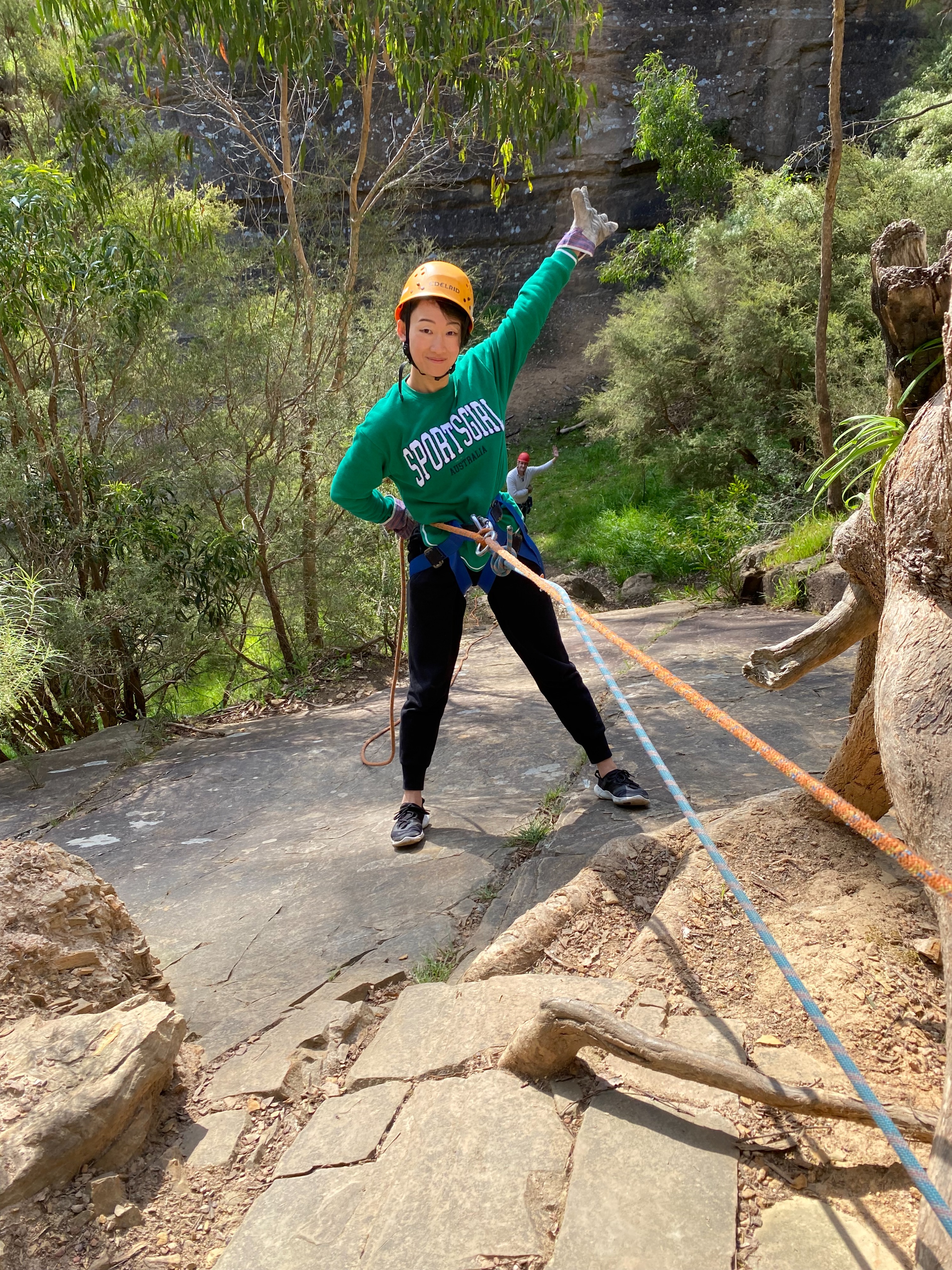 Abseiling introduction with friendly guides, Practise and build up to the 9m vertical cliff! Then lunch and an afternoon river paddle trip.