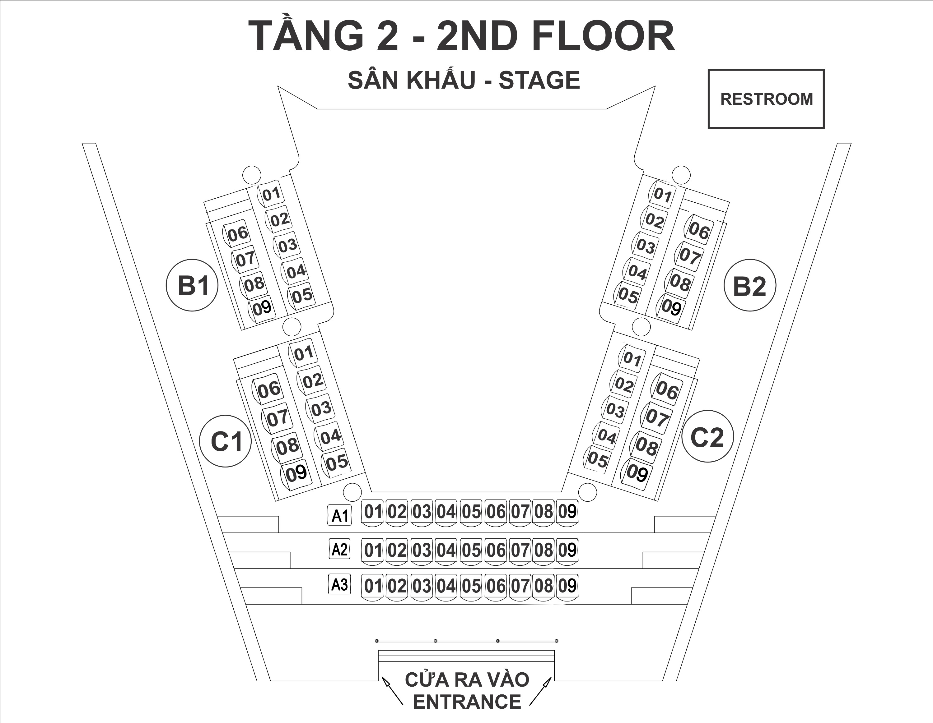 Second Floor Seating Plan