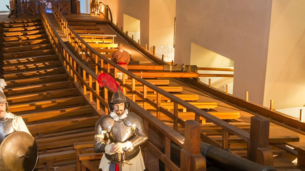 Walk through history with lifelike ship models and tales of brave explorers!