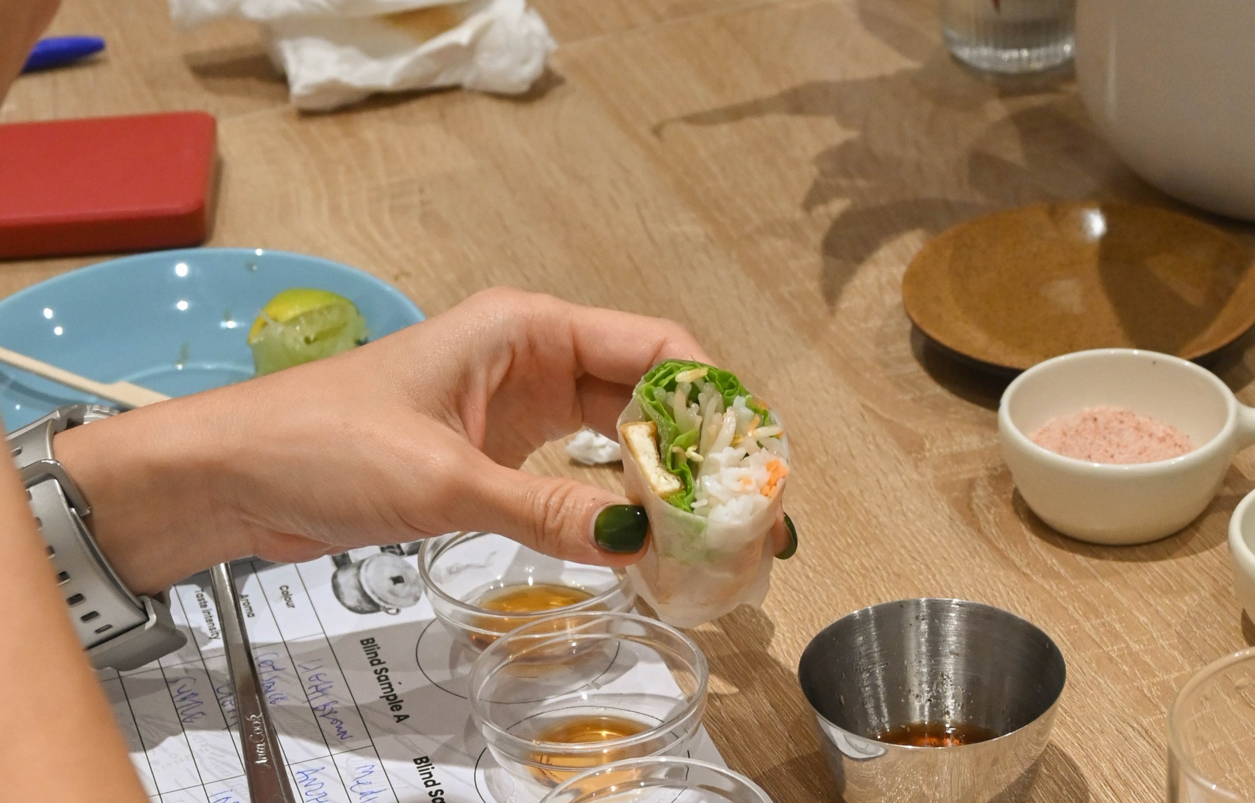 Creative food pairings that go far beyond the spring roll—from herb-packed salads to seared beef and other unexpected bites designed to showcase each fish sauce’s unique profile.