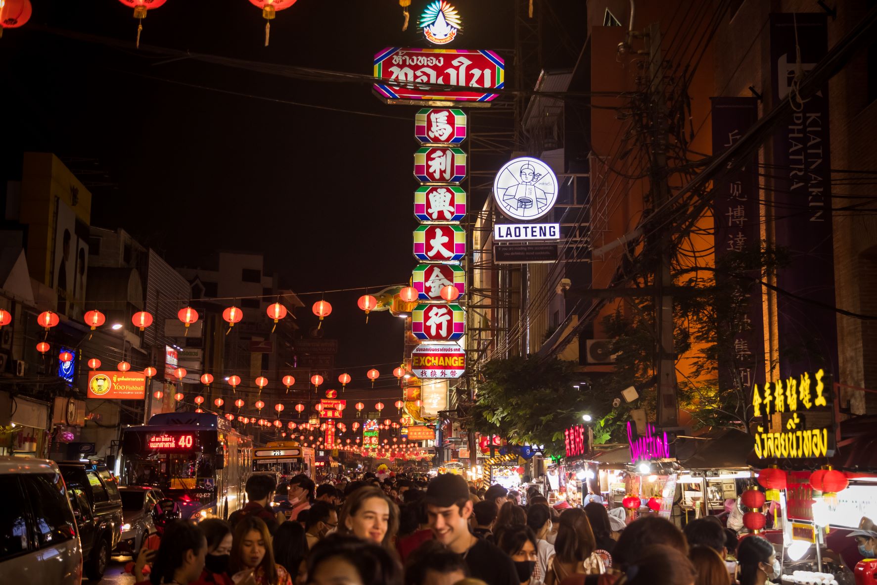 曼谷唐人街夜市美食之旅，步行