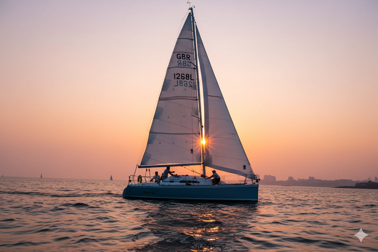 Cruising On Midsize Yacht 