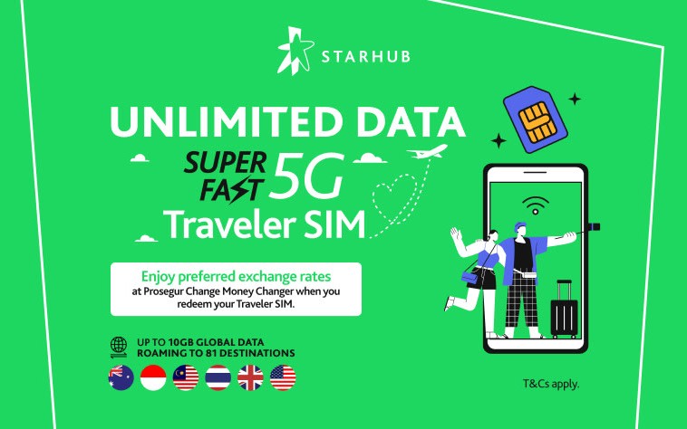 StarHub 5G Singapore SIM Card (SG Airport Pickup)