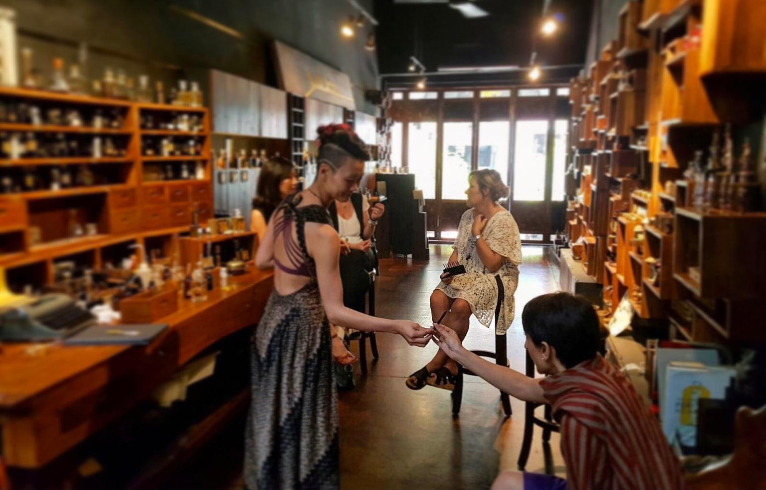 Explore, test, and smell individual perfume ingredients before blending your own signature fragrance.