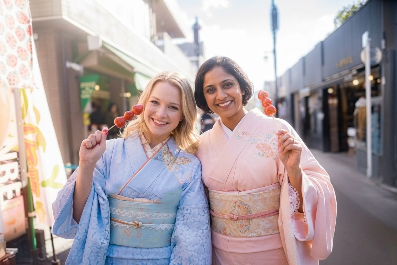 快與親朋好友、摯愛伴侶一同換上和服，度過美好的一天吧！💖 我們也為您的小寶貝準備了可愛的兒童和服（95公分–140公分）！👘✨ 穿上和服，一同創造難忘的回憶！📸🌟