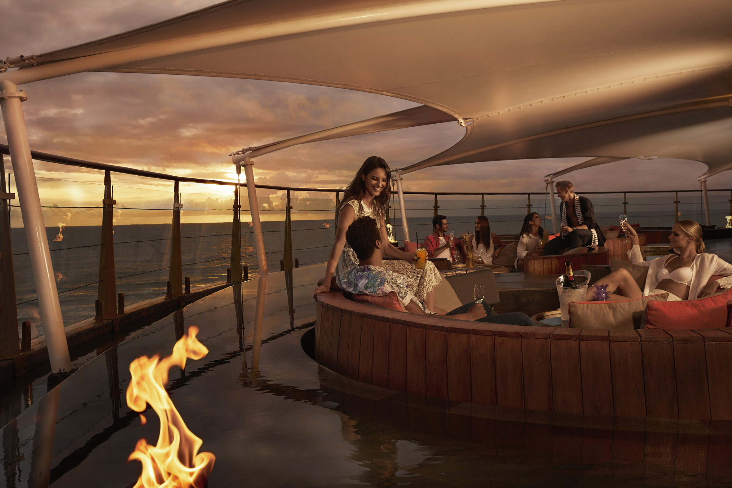 Dining And Sunset Cocktail at Double Six Luxury Hotel Seminyak