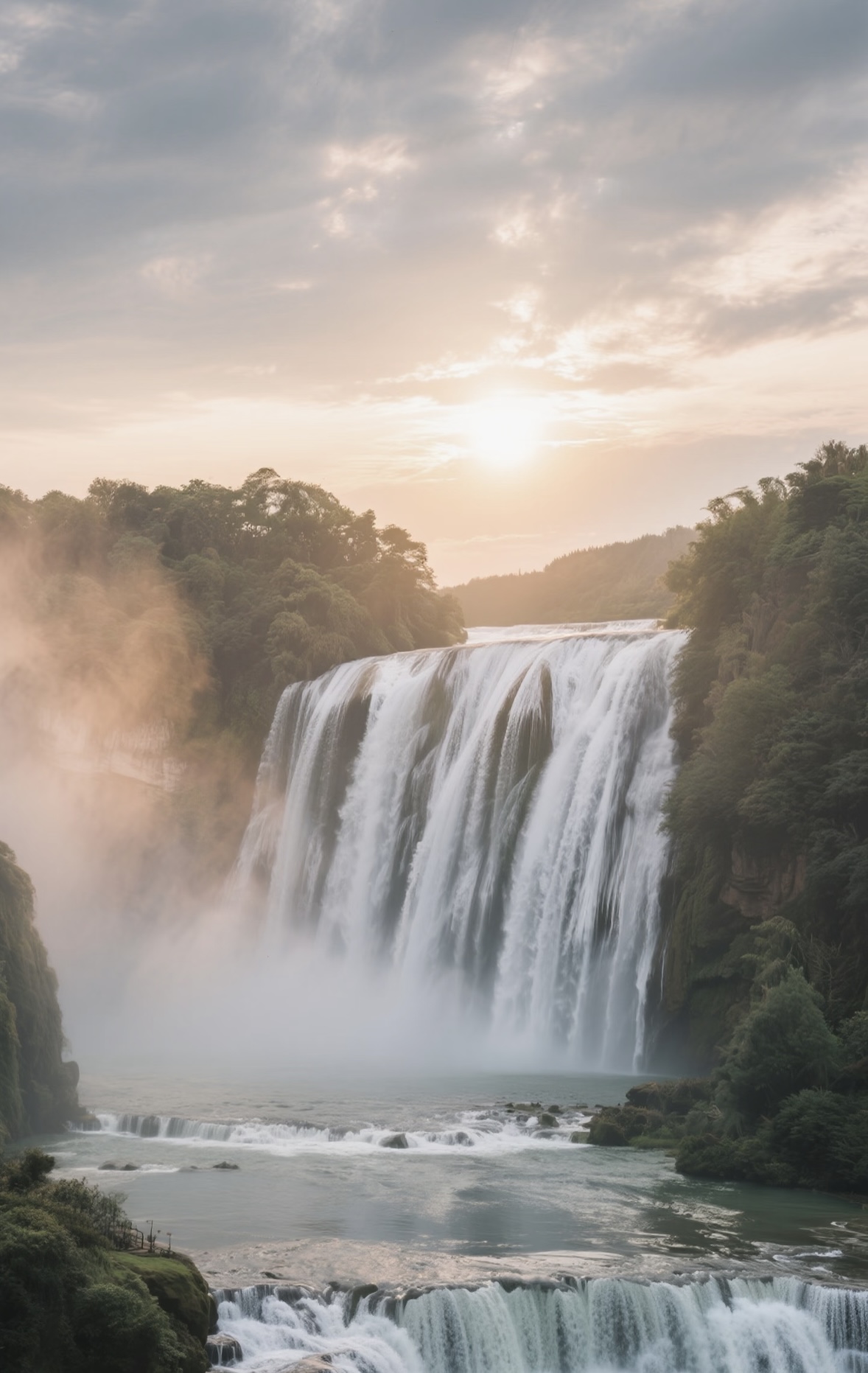 【黃果樹大瀑布】，從上下、前後、左右多個觀景臺多角度感受其磅礴氣勢。