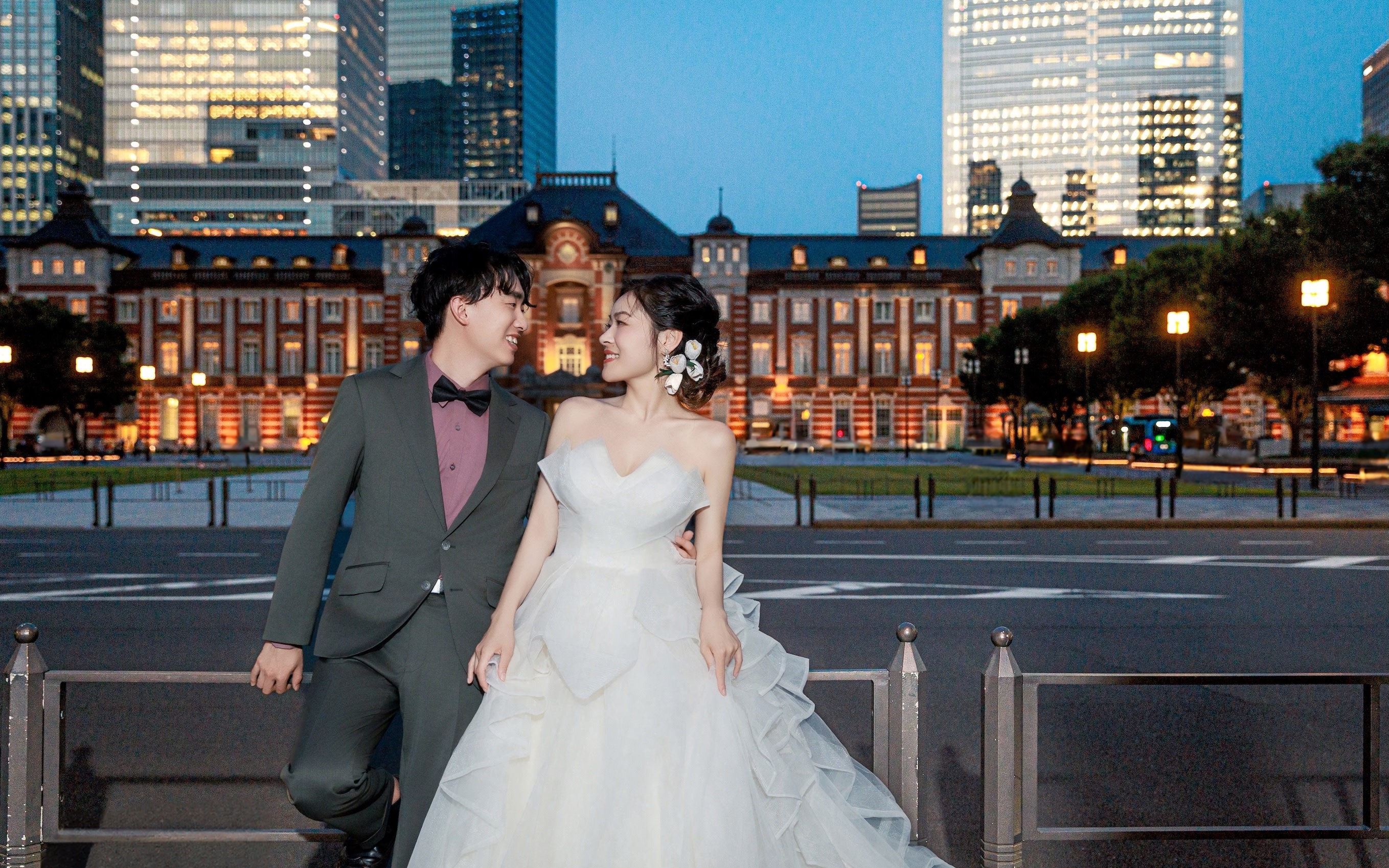 Romantic Tokyo Wedding Dress & Kimono Pre-Wedding Photoshoot: City + Forest + Seaside