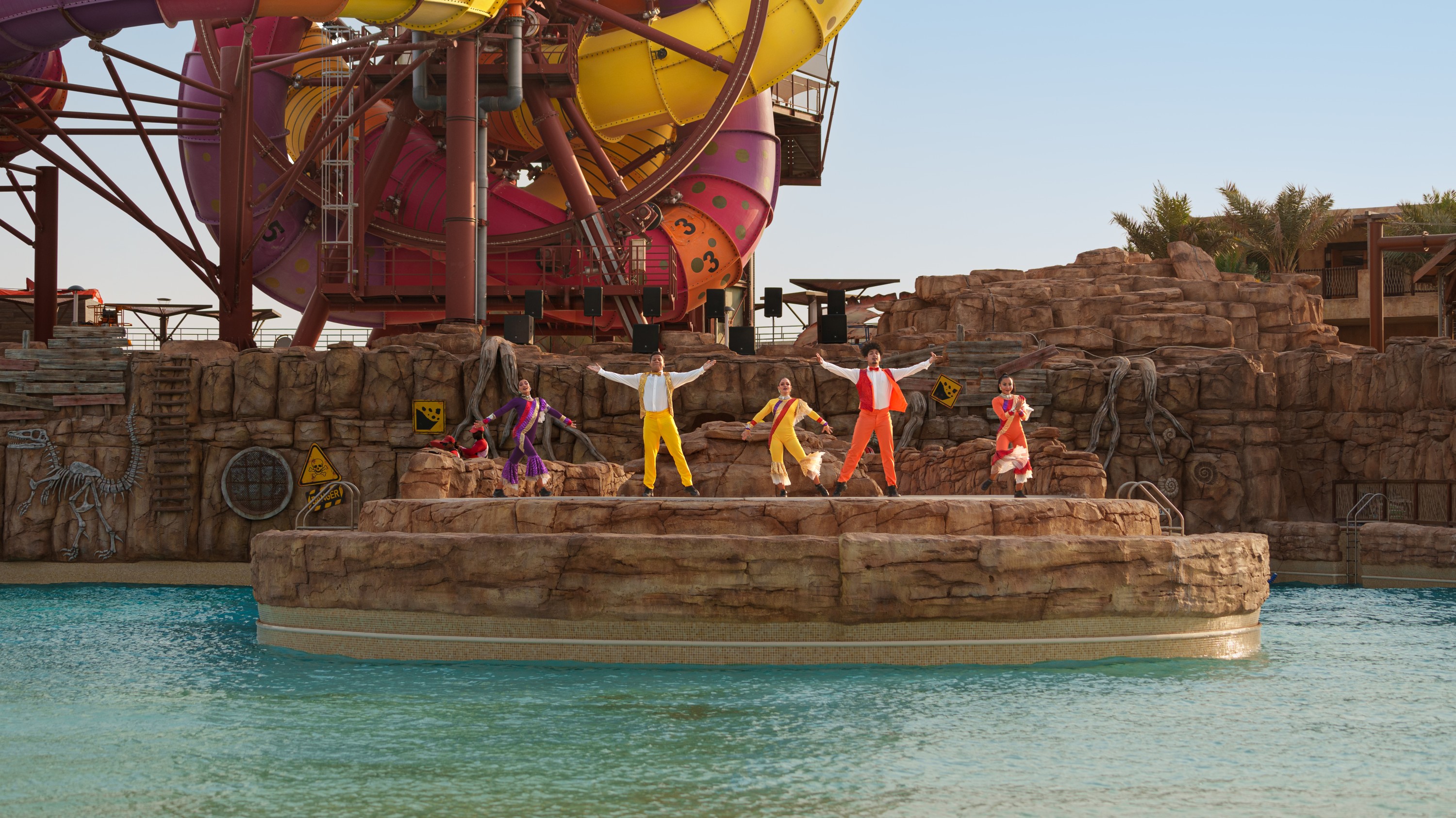 Vibrant live performance at Meryal Waterpark, blending entertainment with thrilling water adventures