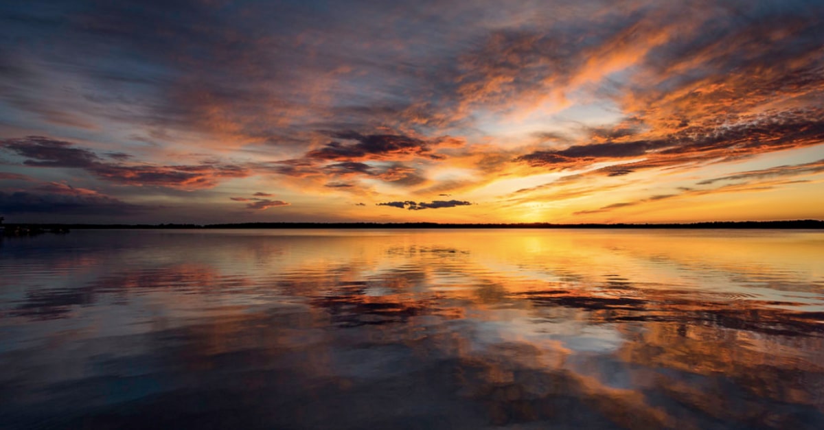 Sunset in the Uyuni salt flat