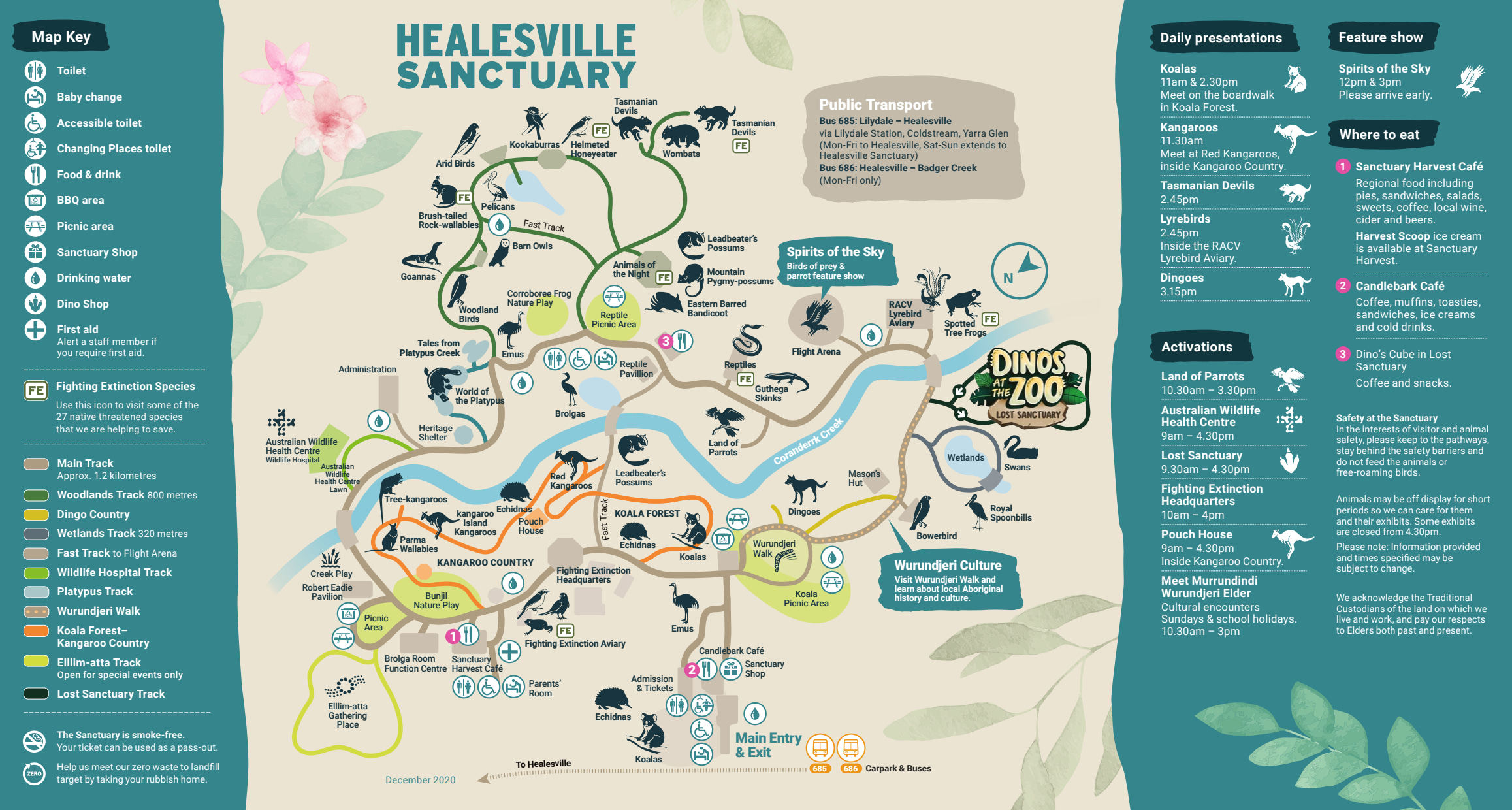 Healesville Sanctuary Zoo Map