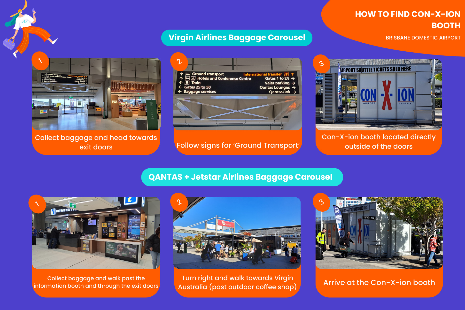 Ways to find Con-X-ion booth
