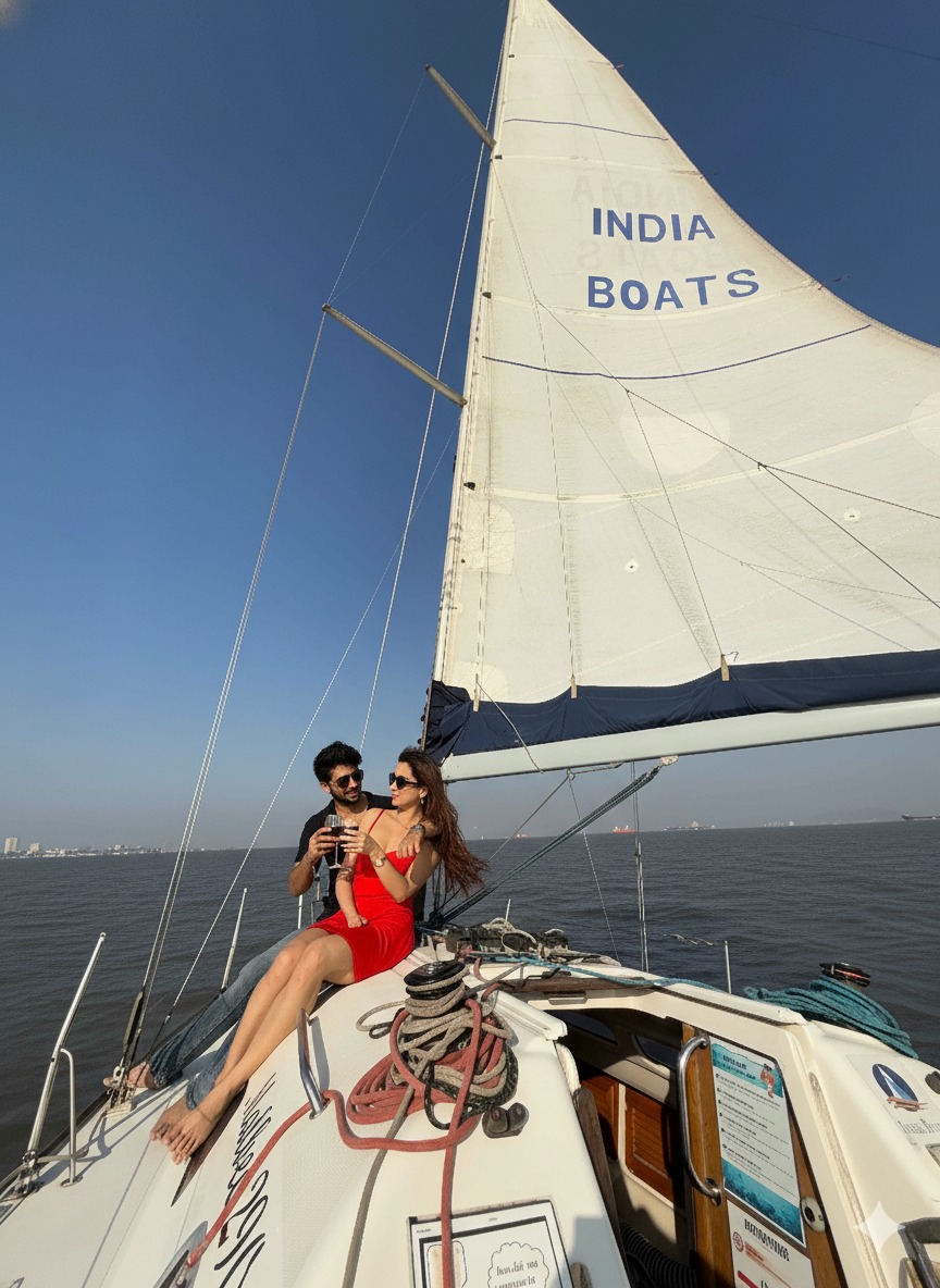 Cruising On Midsize Yacht 