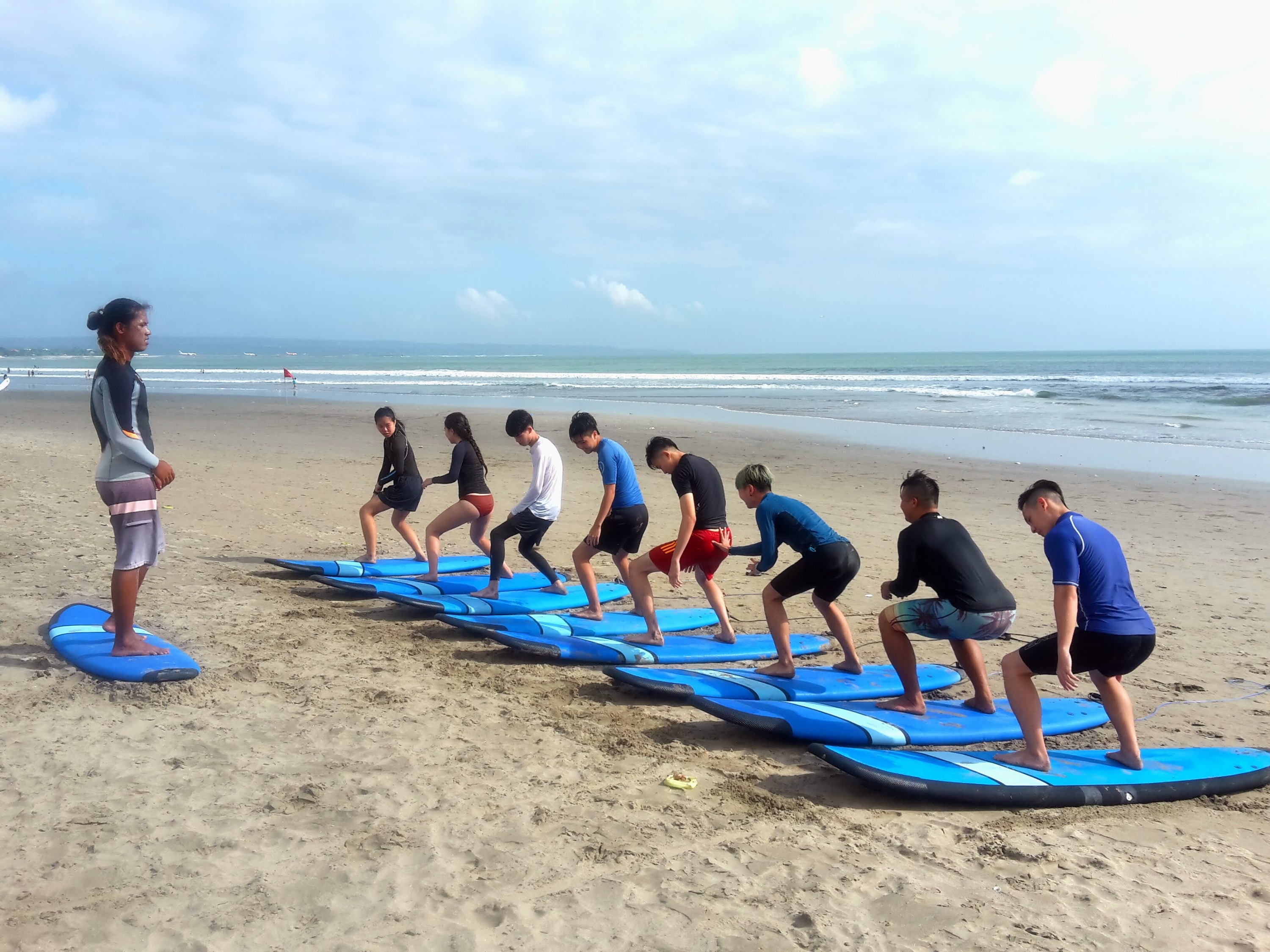 Surfing Lesson at Legian Beach by 7Surf Bali