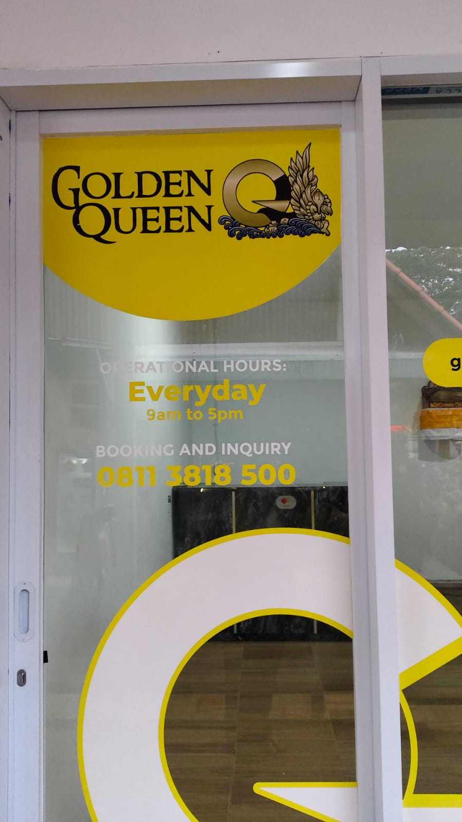Golden Queen redemption counter in Sanur