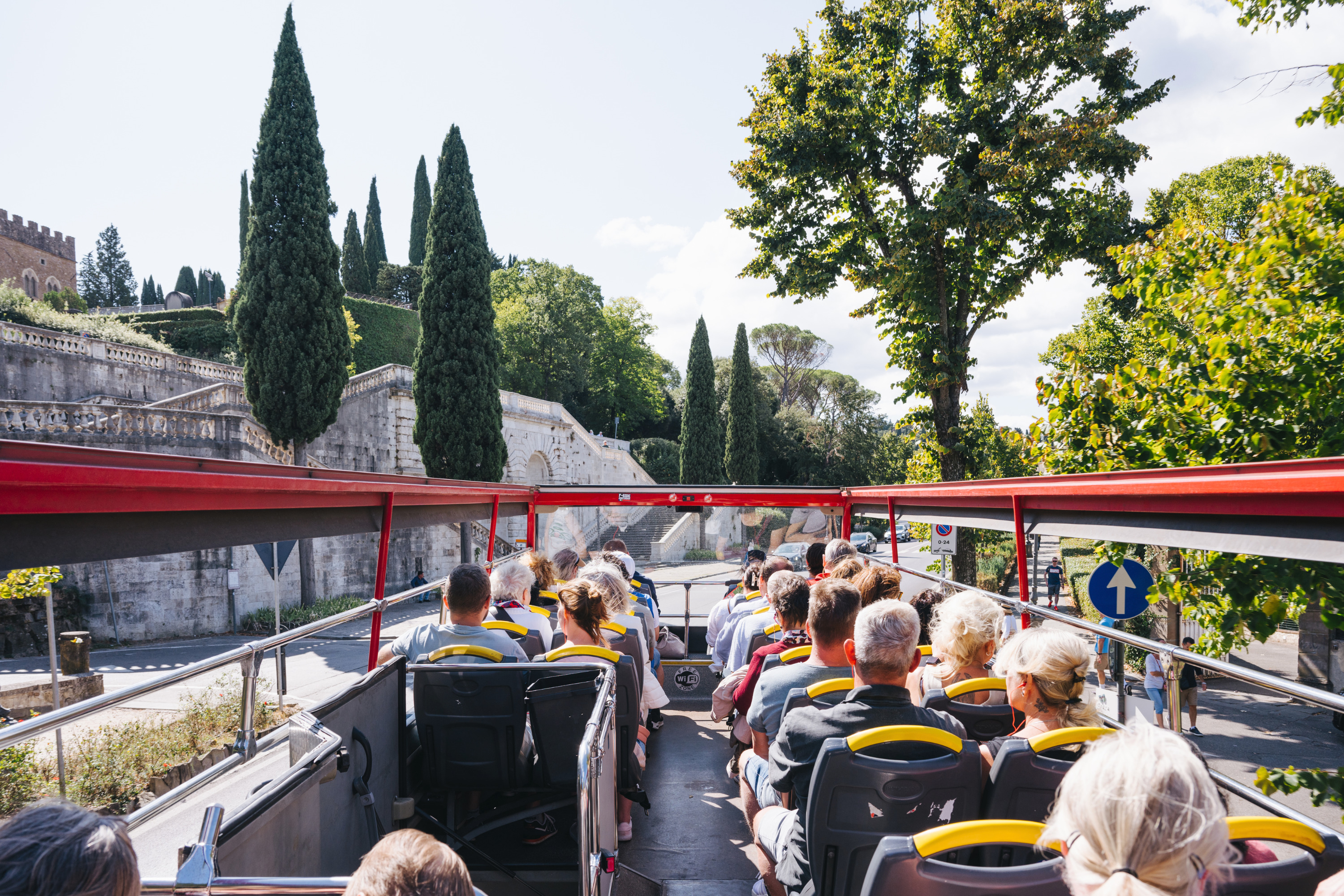 People sitting in a bus
