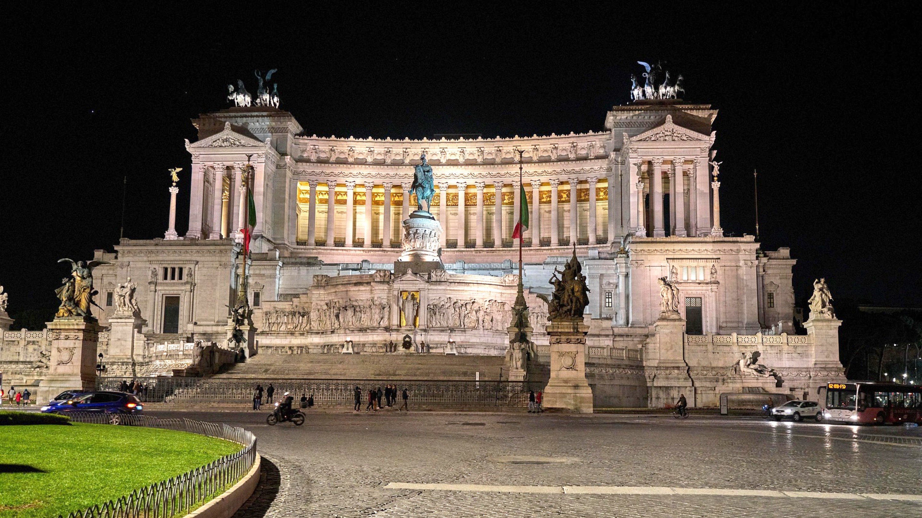 Discover hidden corners and famous landmarks glowing under the moonlit sky
