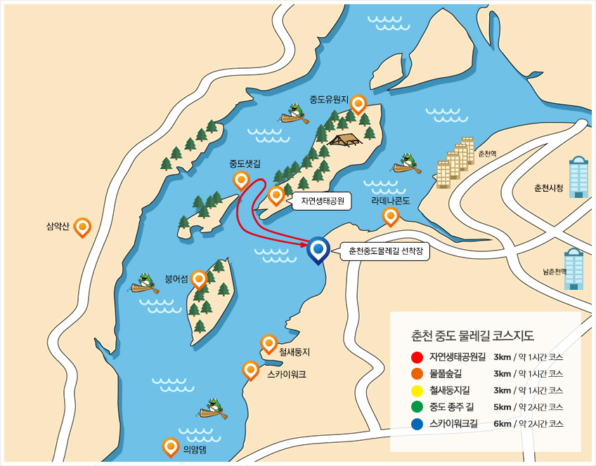 Chuncheon Jungdo Mulle-gil Ticket – Canoe Experience Tour near Seoul