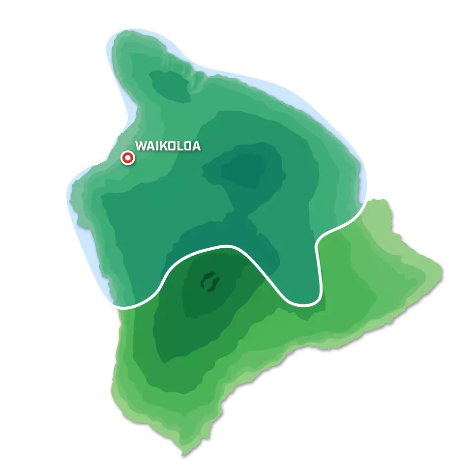 Route map for Big Island Spectacular