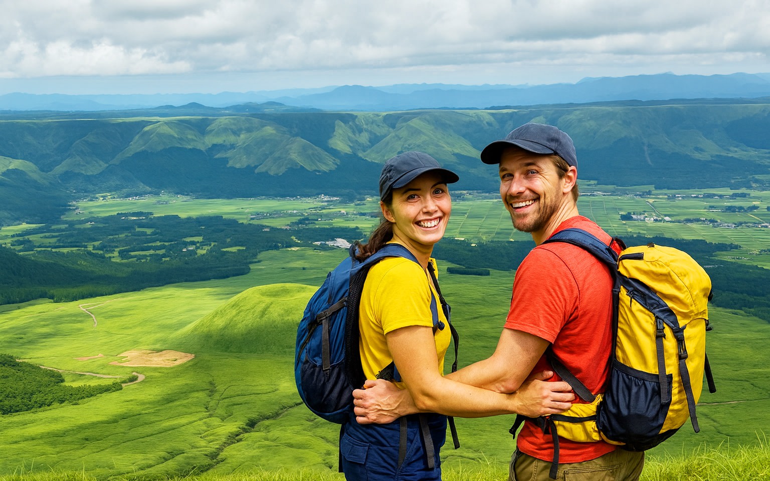 Kumamoto Castle + Mount Aso + Crater + Kusasenri + Mount Kishima Climbing Day Trip (Departing from Fukuoka)
