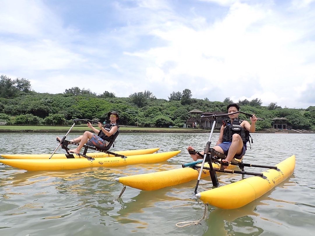 新北｜福隆海水浴場 - 雙溪河水上自行車體驗（限時優惠）