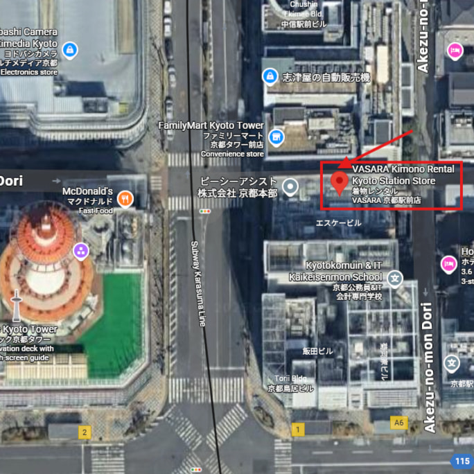 VASARA Kimono Rental Kyoto Station Store