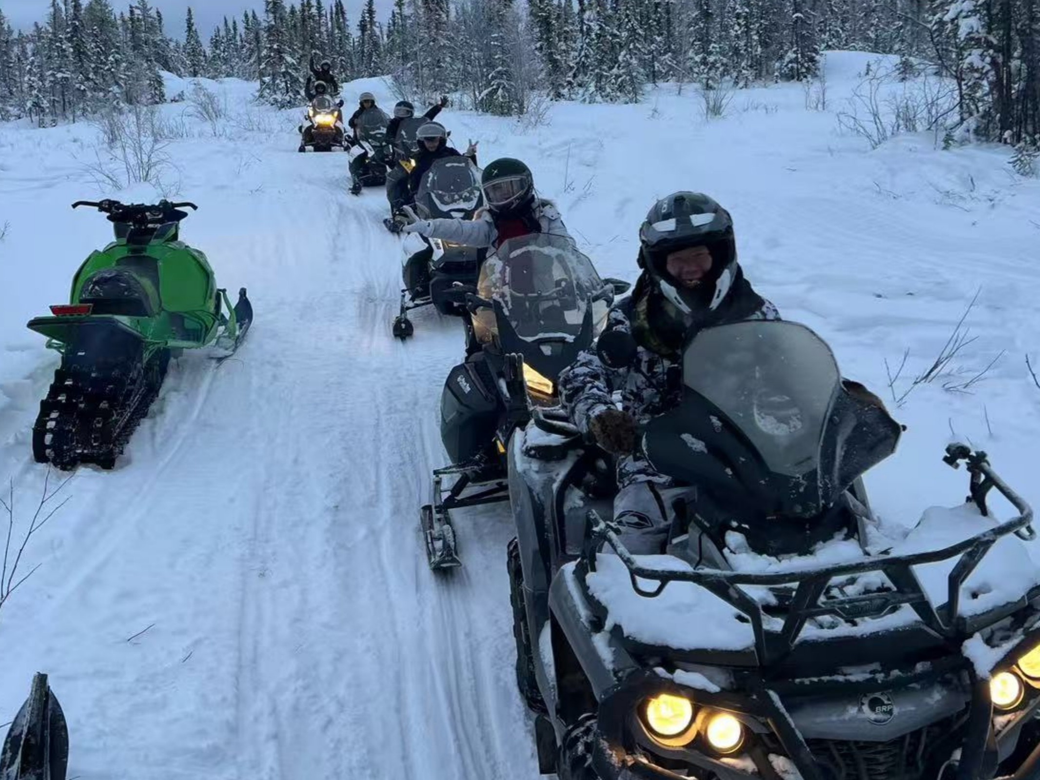 Carve your path through untouched snow on a powerful Ski-Doo