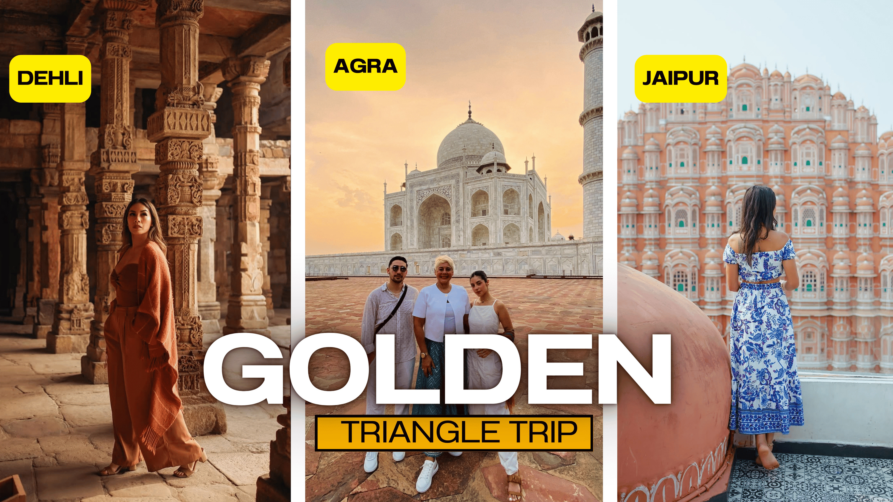 3Days 2Nights Golden Triangle Tour (Delhi, Agra, Jaipur) with Option