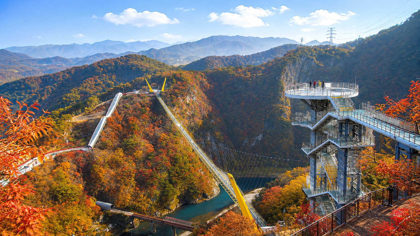 白雪皚皚的雉嶽山 (Sogeumsan) 變成了一片寧靜的冬日仙境。冰霜覆蓋的景色在寒冷的月份展現出全新的魅力。