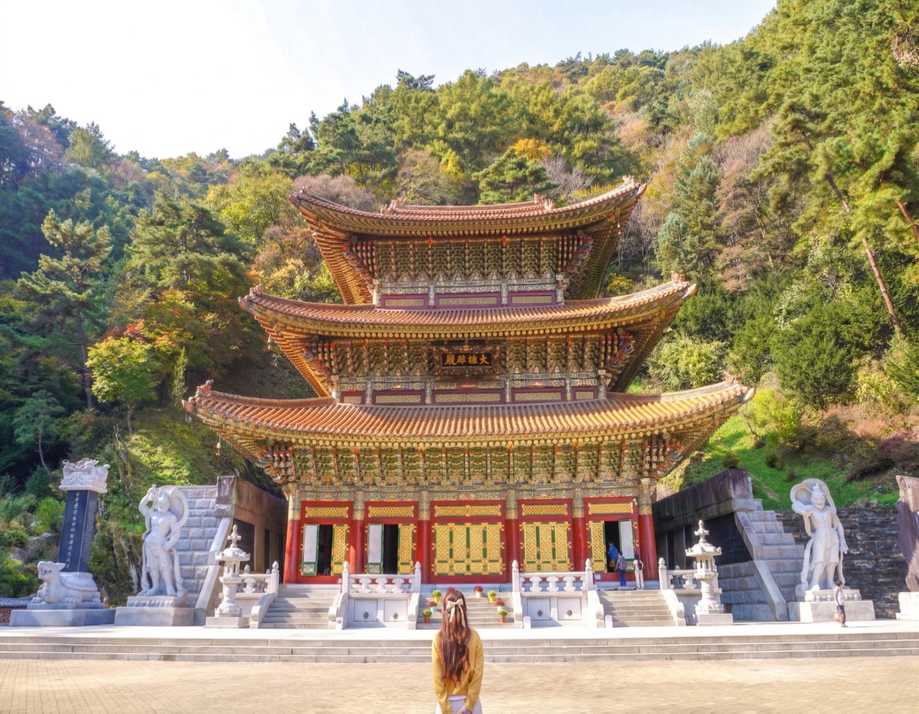 「小白山上的寧靜」
感受救仁寺大雄寶殿的宏偉莊嚴，體驗這座色彩斑斕、獨具異國風情的寺廟建築所散發的獨特魅力。