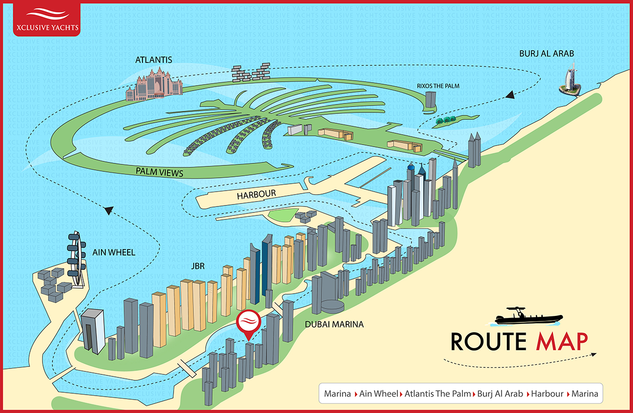 杜拜碼頭 & 棕櫚島亞特蘭提斯 & 杜拜帆船酒店快艇遊覽