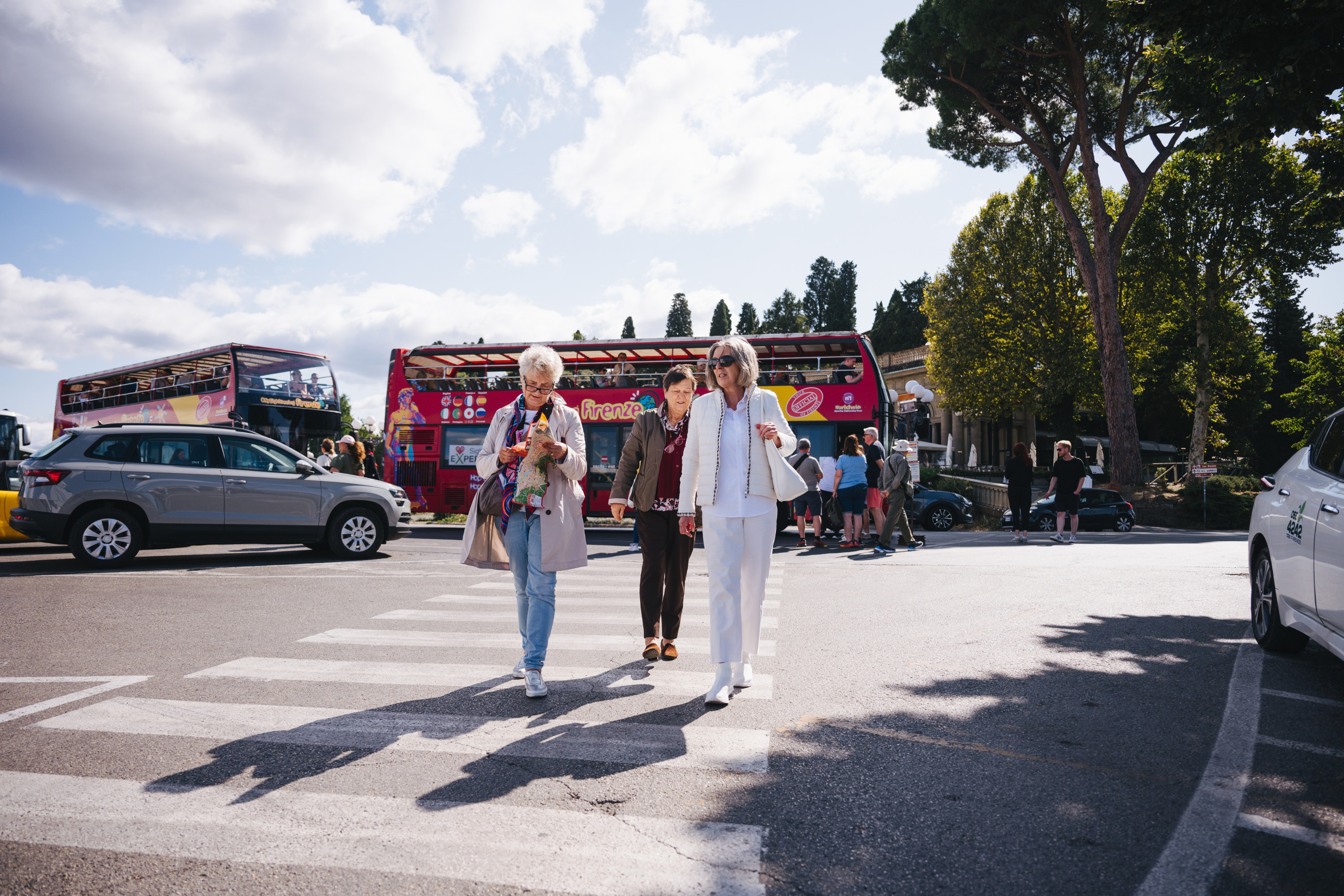 Women walking on the street