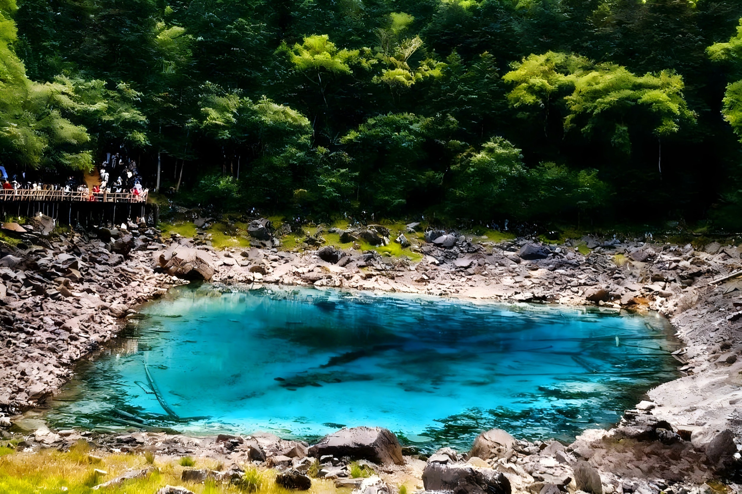 九寨-【五彩池】九寨溝最小而豔麗的海子,人稱“九寨之眼”,湖水在陽光、藻類、鈣華等多種因素作用下五彩斑斕。 九寨-【五彩池】九寨溝最小而豔麗的海子,人稱“九寨之眼”,湖水在陽光、藻類、鈣華等多種因素作用下五彩斑斕。