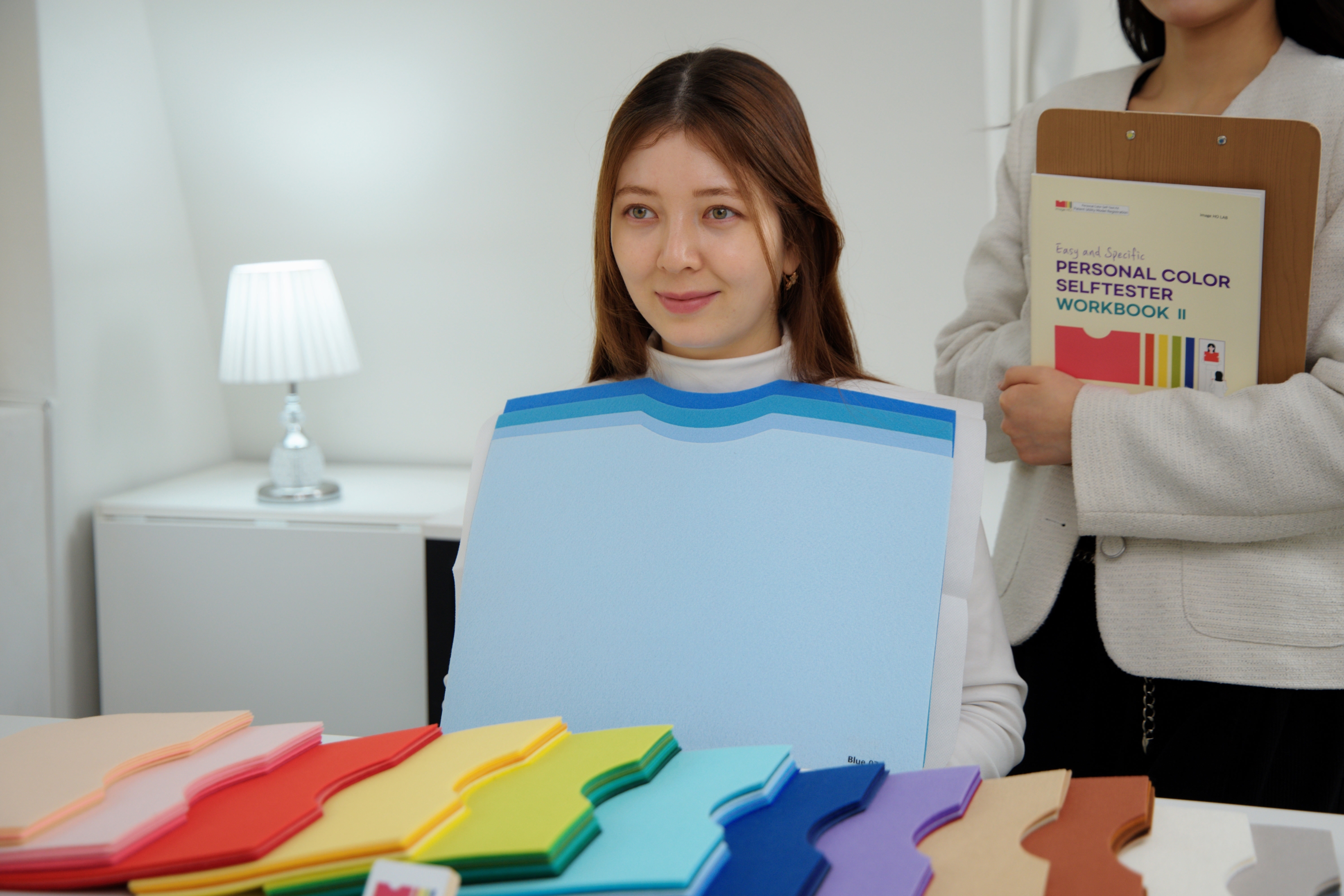 You can compare your face with the color sheet to see what color matches you