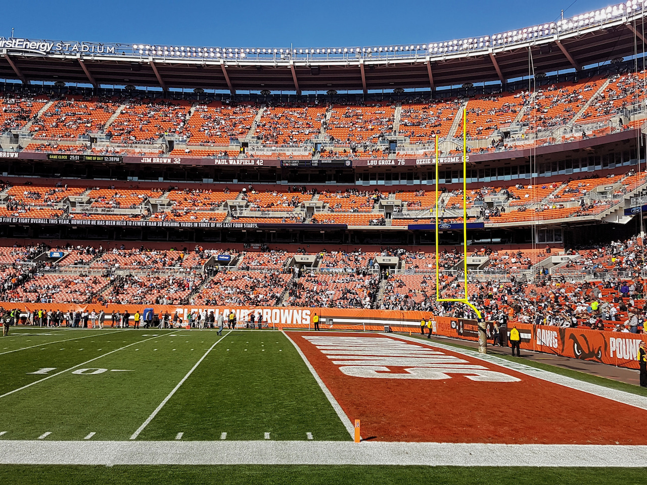 克利夫蘭布朗隊（Cleveland Browns）在克利夫蘭布朗體育場（Cleveland Browns Stadium）的橄欖球比賽